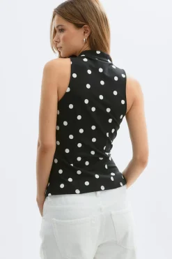 Gina Tricot Keyhoe tie top Svart Sale