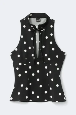 Gina Tricot Keyhoe tie top Svart Sale