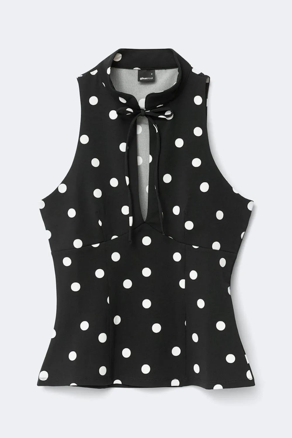 Gina Tricot Keyhoe tie top Svart Sale