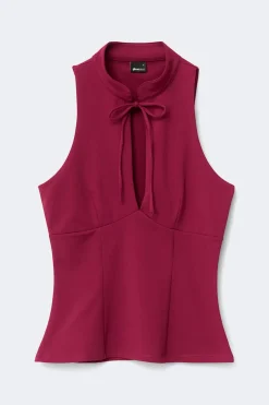 Gina Tricot Keyhoe tie top Lilla Clearance