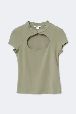 Gina Tricot 14+ keyhoe top Grønn Hot