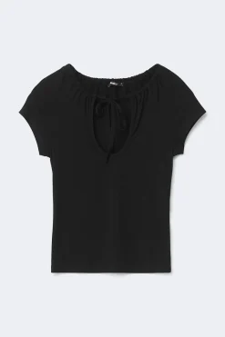 Gina Tricot Keyhoe top Svart Hot