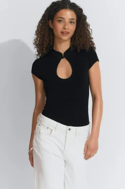 Gina Tricot Keyhoe top Svart Online