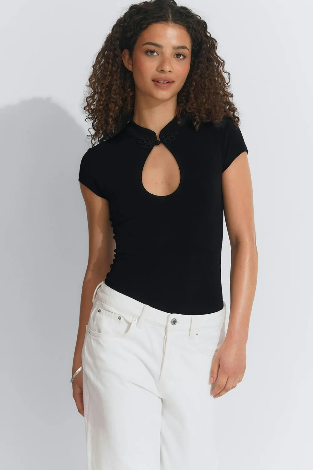Gina Tricot Keyhoe top Svart Online