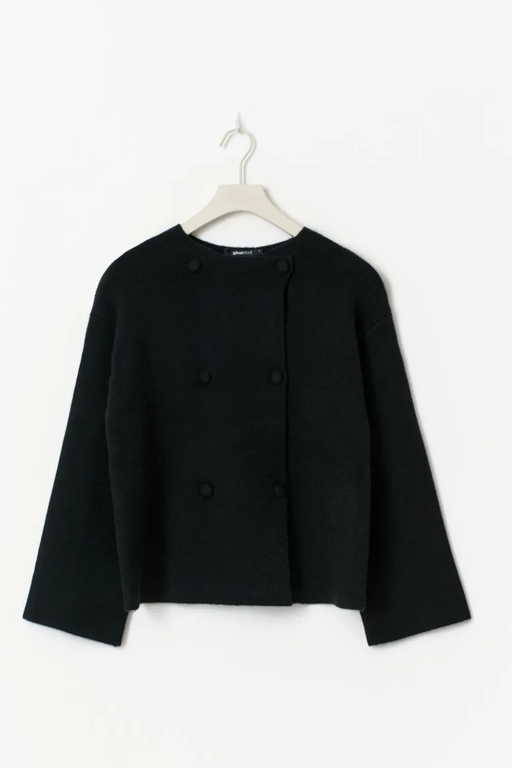 Gina Tricot Knitted button cardigan Svart
