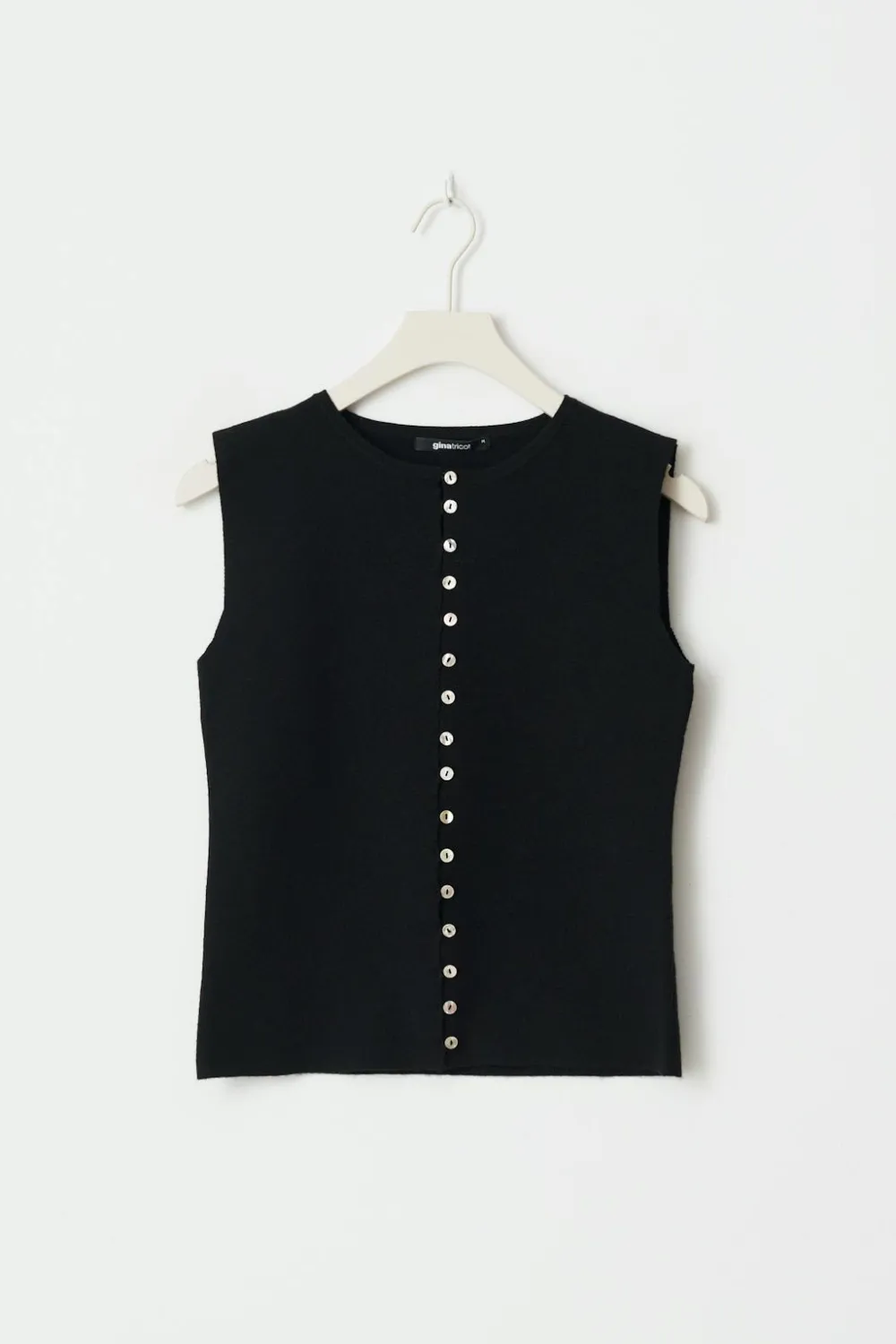 Gina Tricot Knitted button down vet Svart Online