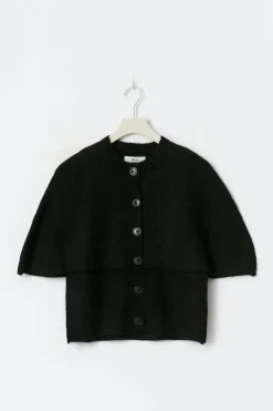 Gina Tricot Knitted cape cardigan Svart Outlet