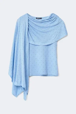 Gina Tricot Knitted cape top Blå Hot