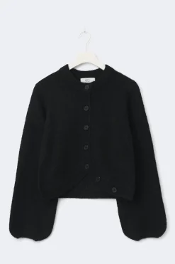 Gina Tricot Knitted cardigan Svart Discount