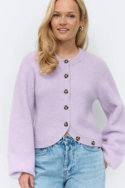 Gina Tricot Knitted cardigan Lilla Best