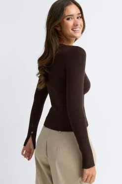 Gina Tricot Knitted cardigan Brun New
