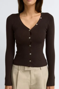 Gina Tricot Knitted cardigan Brun New