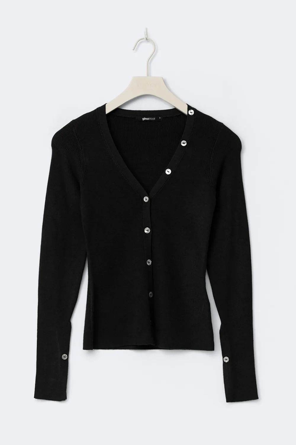 Gina Tricot Knitted cardigan Svart Outlet