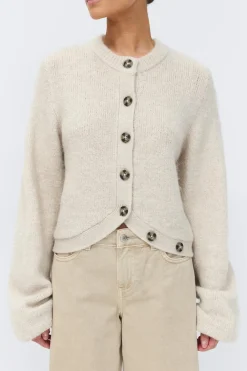 Gina Tricot Knitted cardigan Beige Outlet