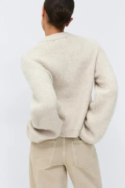 Gina Tricot Knitted cardigan Beige Outlet