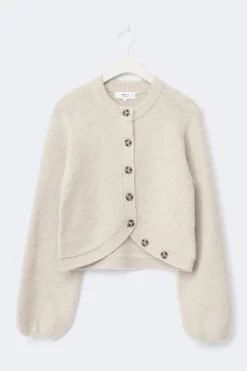 Gina Tricot Knitted cardigan Beige Outlet