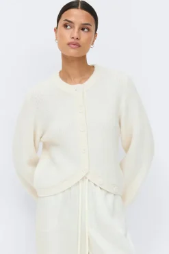Gina Tricot Knitted cardigan Hvit