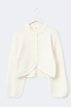 Gina Tricot Knitted cardigan Hvit