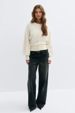 Gina Tricot Knitted cardigan Hvit Outlet