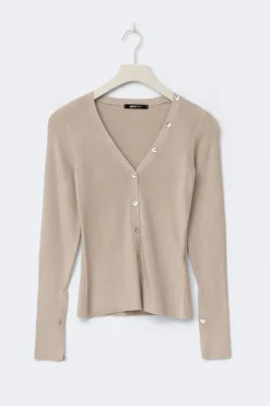 Gina Tricot Knitted cardigan Beige Online