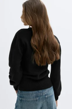 Gina Tricot Knitted cardigan Svart Best