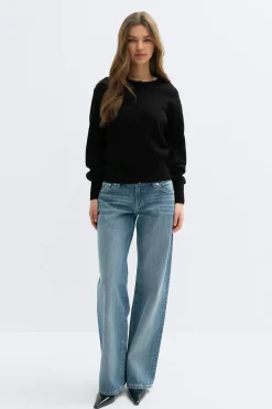 Gina Tricot Knitted cardigan Svart Best
