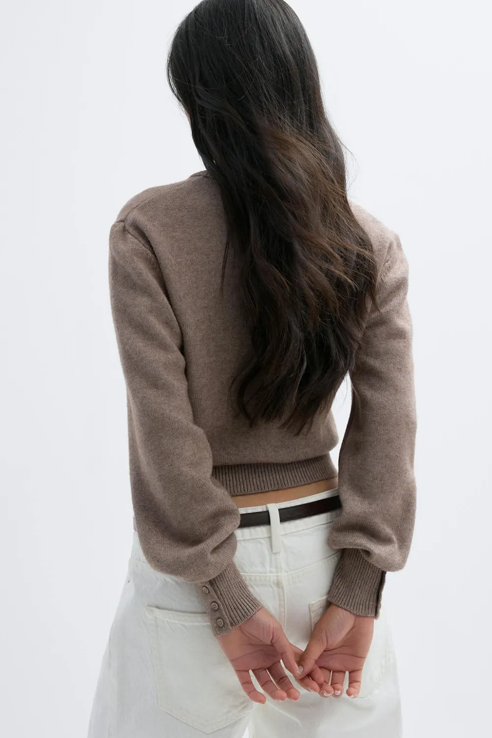 Gina Tricot Knitted cardigan Beige Best