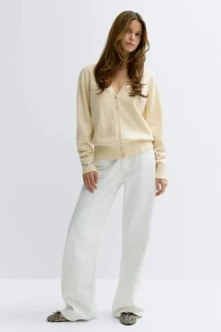 Gina Tricot Knitted cardigan Gul Online