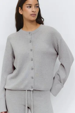 Gina Tricot Knitted cardigan Grå Best