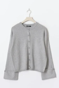 Gina Tricot Knitted cardigan Grå Best