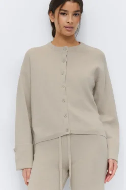 Gina Tricot Knitted cardigan Beige Outlet