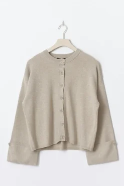Gina Tricot Knitted cardigan Beige Outlet
