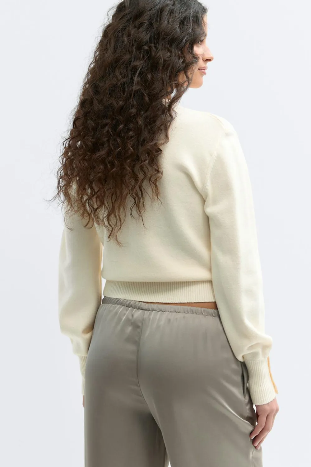 Gina Tricot Knitted cardigan Hvit Online
