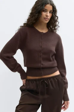 Gina Tricot Knitted cardigan Brun New