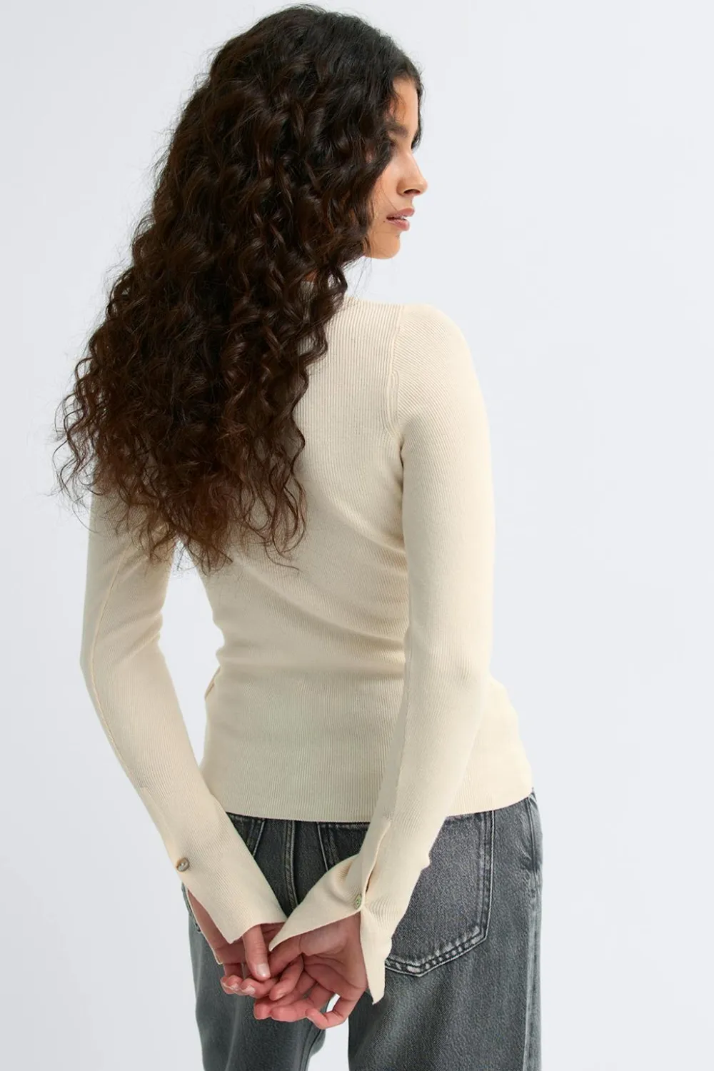 Gina Tricot Knitted cardigan Gul Clearance