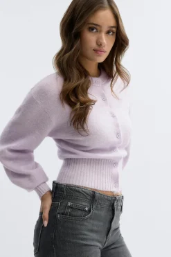 Gina Tricot Knitted cardigan Lilla Clearance