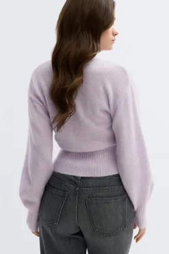 Gina Tricot Knitted cardigan Lilla Clearance