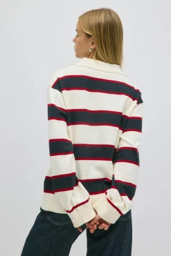 Gina Tricot Knitted coar weater Hvit Discount