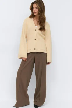 Gina Tricot Knitted cotton cardigan Gul Sale