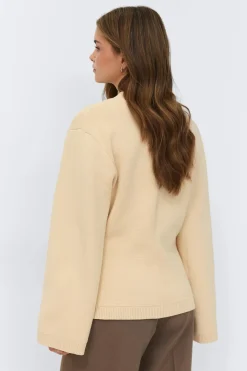 Gina Tricot Knitted cotton cardigan Gul Sale