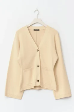 Gina Tricot Knitted cotton cardigan Gul Sale