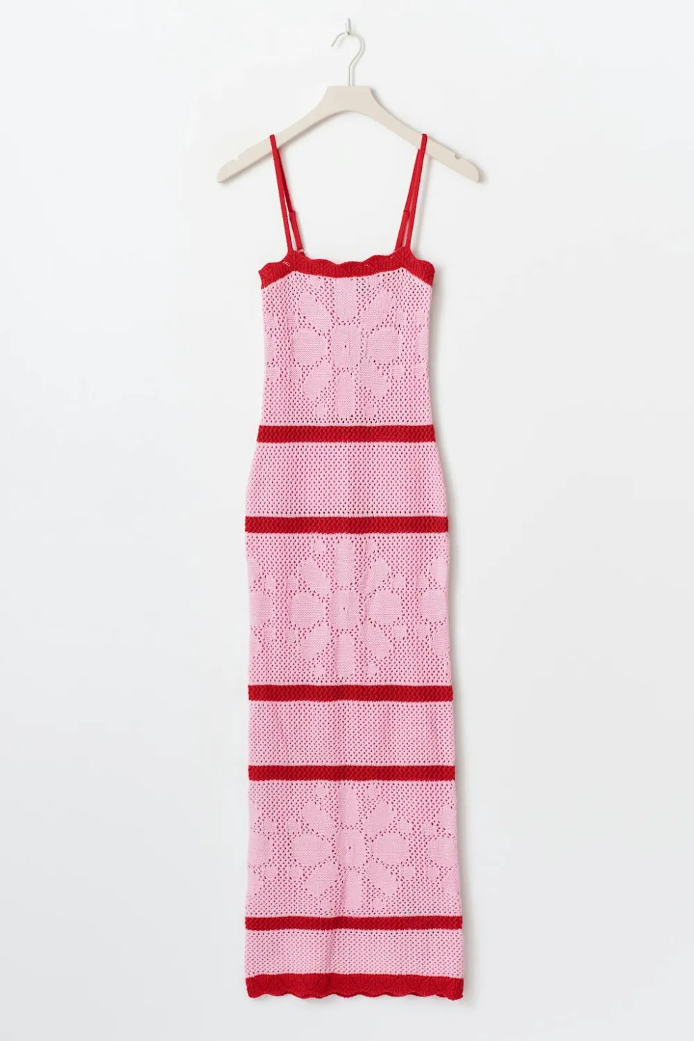 Gina Tricot Knitted crochet dre Rosa New