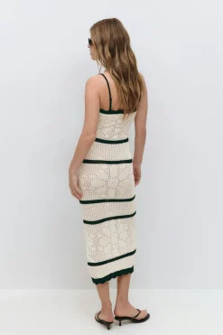 Gina Tricot Knitted crochet dre Hvit Online