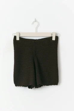 Gina Tricot Knitted crochet hort Brun