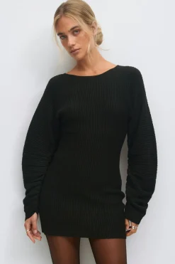 Gina Tricot Knitted dre Svart Best