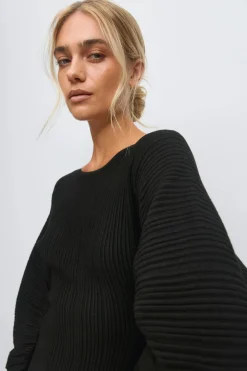 Gina Tricot Knitted dre Svart Best