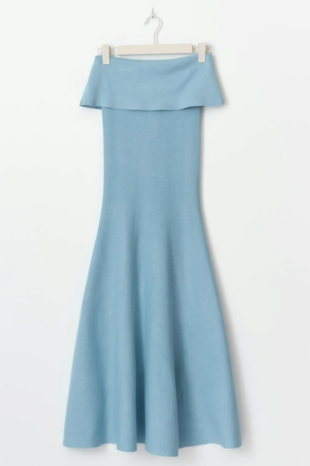 Gina Tricot Knitted foded tube dre Blå