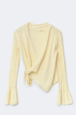 Gina Tricot 14+ knitted fri cardigan Gul Discount