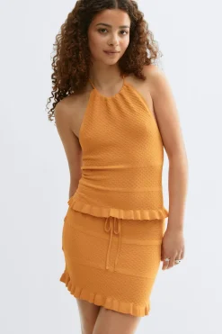 Gina Tricot Knitted fri kirt Oransje Online
