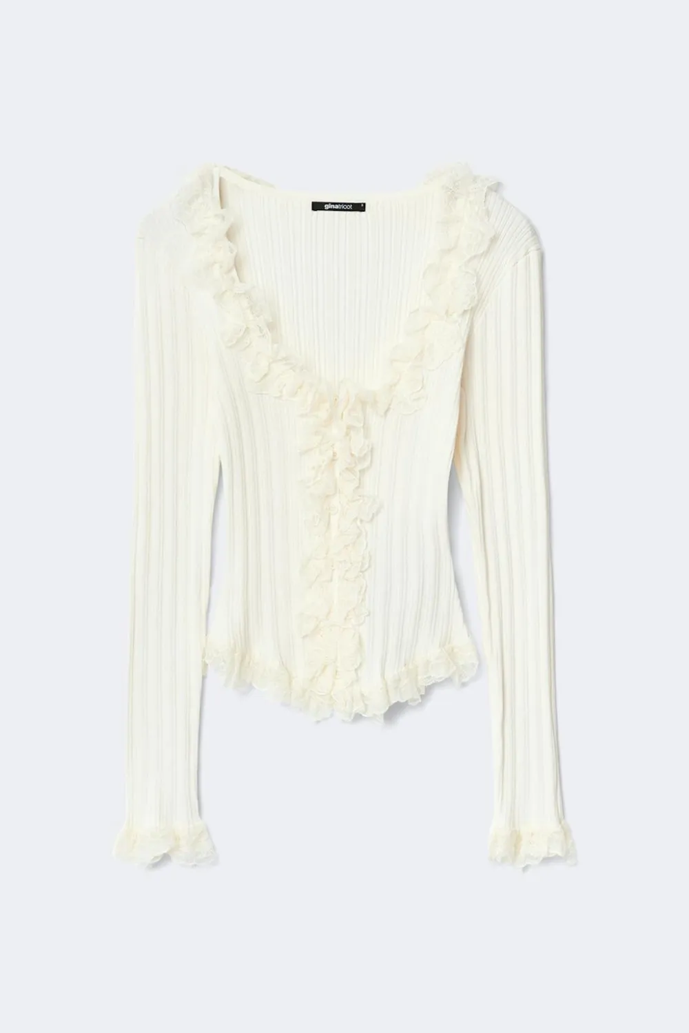 Gina Tricot Knitted ace cardigan Hvit New